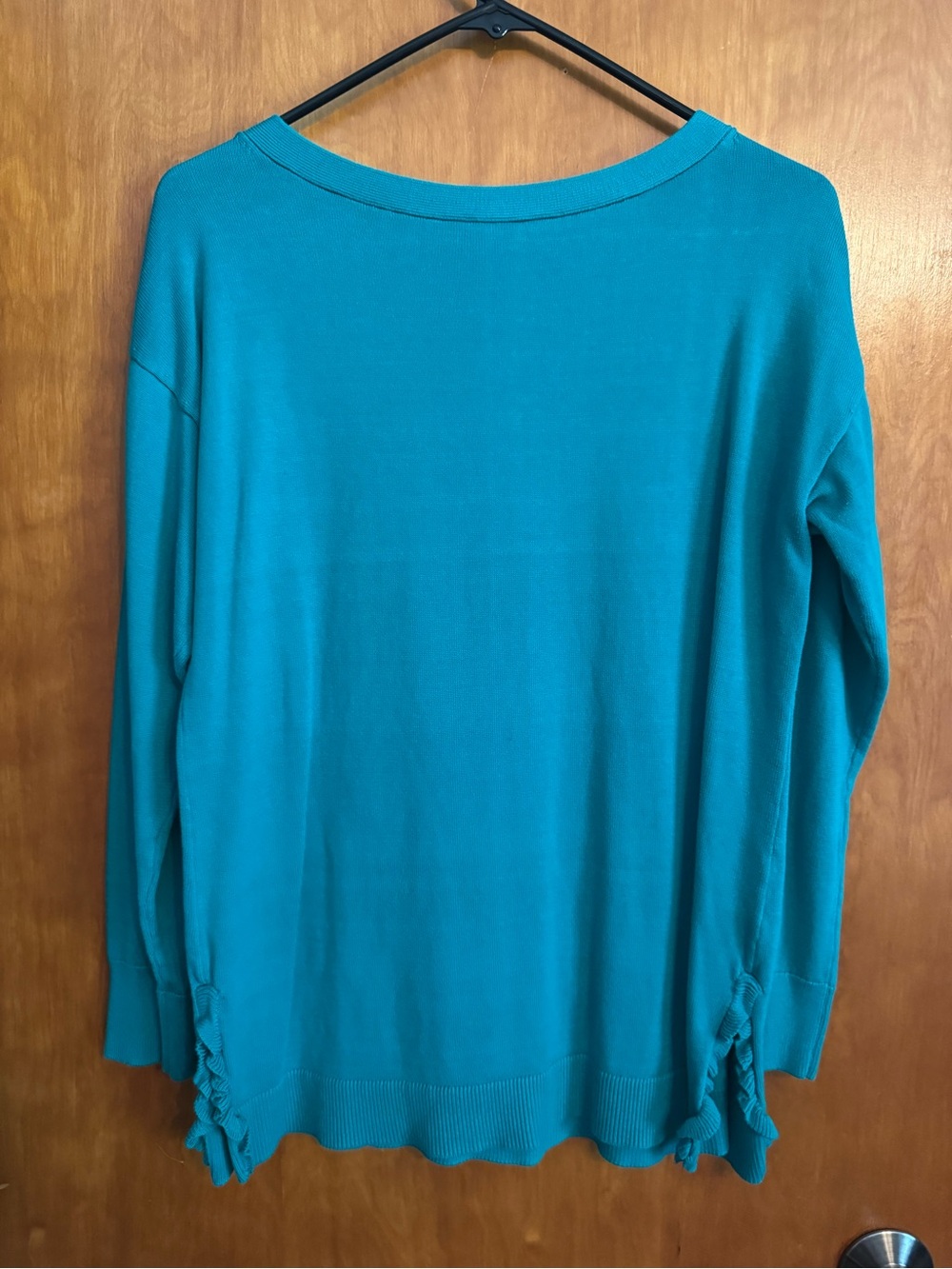 Talbots Teal Crewneck Knit Top